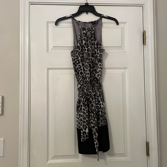 X- small Express leopard (lined) dress (IT HAS POCKETS!!) in great condition - Picture 1 of 3